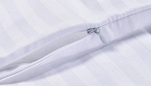 Travel Pillowcase 14x20 500 Thread Count Egyptian Cotton Set of 2 Toddler Pillowcase Zipper Closer 100% Egyptian Cotton (Toddler Travel 14x20 Zipper, Navy Blue Stripe)