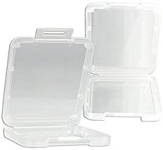 eTECH 10 Pack of Clear Plastic CF/Compact Flash Memory Card Case Holder Compatible with SanDisk/Kingston/Samsung (Case Only, Memory Card Not Included)