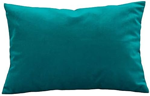 Travel Pillowcase 14x20 500 Thread Count Egyptian Cotton Set of 2 Toddler Pillowcase Zipper Closer 100% Egyptian Cotton (Toddler Travel 14x20 Zipper, Teal Solid)