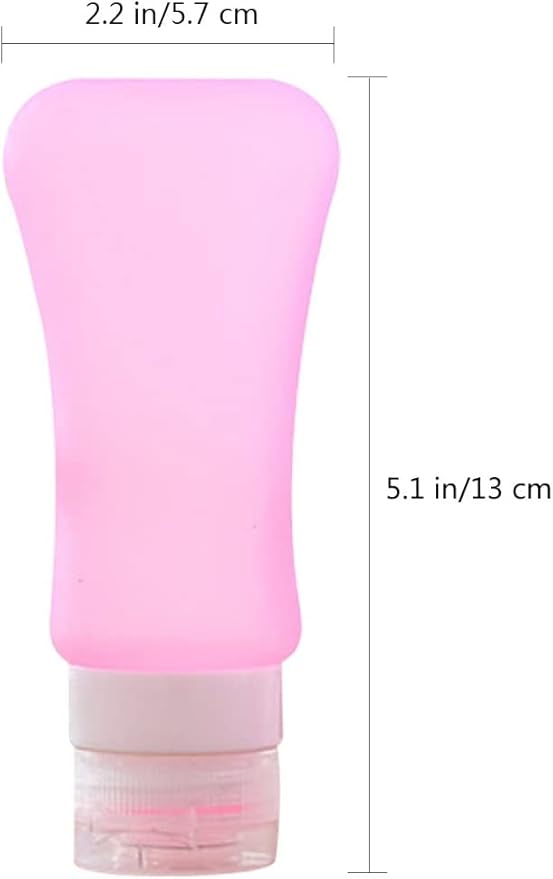 5 Pack TSA Approved Travel Bottles Sets, 3 Ounce Leakproof Silicone Travel Containers Liquid Portable Leakproof Travel Size Bottles for Shampoo Conditioner Lotion Toiletries
