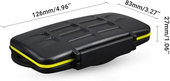 JJC Deluxe 6 Slots Cfexpress XQD Memory Card Case Carrying Holder Storage Container for 6 XQD/Cfexpress Type-B Memory Card, Travel-Friendly Case with Water-Resistant & Shockproof Protection