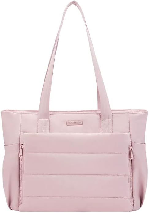 NISHEL Travel Puffy Tote Bag For Women, Ultra-Lightweight Large Tote Purse For Office Day And a Short Weekend Getaway