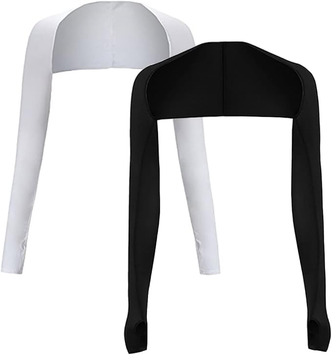 Cool Shawl Arm Covers 2-Pack Sun Protection with Finger Holes UV Protection Arm Covers for Golf