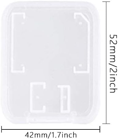 Clear Plastic Memory Card Case Compatible with SD SDHC SDXC Micro SD T-Flash Card (15 PCS)