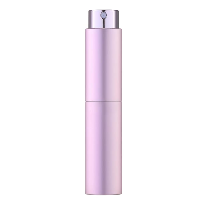 Tekson 10ml Travel Perfume Atomizer Refillable, Mini Cologne Spray Bottle Empty, Small Coffee Spray Bottle (Pink)
