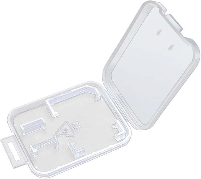 eTECH Collection 100 Pack of Clear Plastic SD/SDHC/SDXC/MicroSD/MicroSDHC/MicroSDXC Memory Card Case Holder for SanDisk/Kingston/Transcend/Samsung (Case Only, Memory Card Not Included)