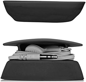 Budley - Tangle-Free Earphone/Earbud Case Compact Storage System, Silicone (Black, Set of 1)