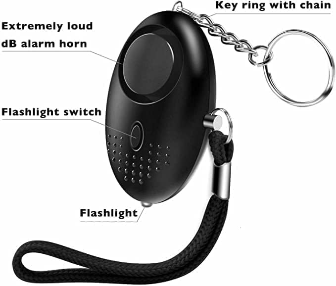 Personal Safety Alarm for Women, Girls, Children and Elderly | 140DB Siren, Police Approved, LED Light Torch, Reusable Keychain