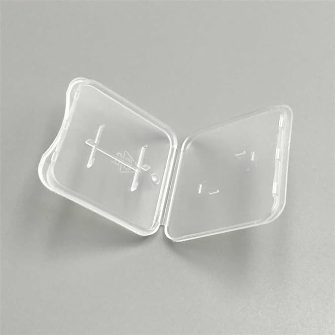 60 Pieces Plastic Memory Card Case Holder Micro TF Card Storage Box Case Holder, Clear