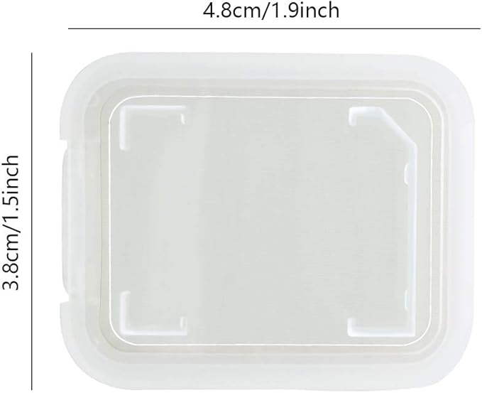 Plastic Memory Card Storage Case Compatible with SD MMC/SDHC PRO Duo White (10 PCS)