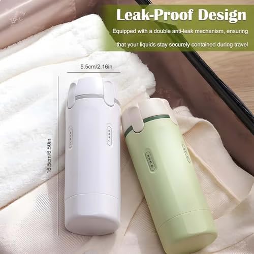 4-in-1 Travel Dispenser Bottle,4 Pack 30ML Travel Bottles for Toiletries, Leak Proof Travel Size Containers (White)