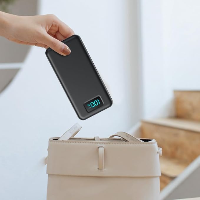 Portable Charger for iPhone with Built-in Cables and Wall Plug,Upgraded 13800mAh Fast Charging USB C Power Bank,4 Outputs Slim Travel Essential Battery Pack for iPhone 17/16/15/14/13,Galaxy,Android