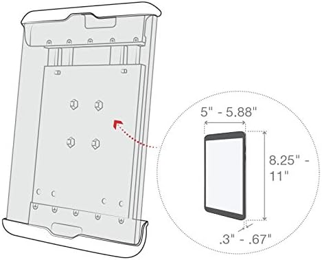 RAM MOUNTS Tab‑Tite Universal Tablet Mount Holder for 8″ Tablets, Secure Spring‑Loaded Cradle for iPad mini, Galaxy Tab & More with Cases RAM-HOL-TAB29U