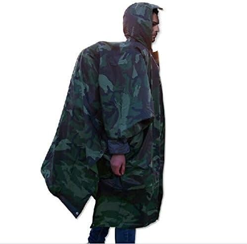 LOOGU Camo Rain Poncho with Hood Waterproof Lightweight Raincoat Rain Gear Men Women Outdoor Camping Hunting Hiking Fishing