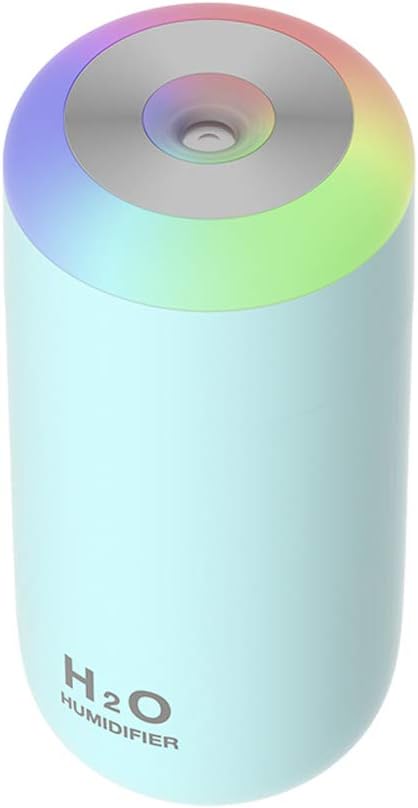 Plant Humidifier indoor, 350ml Humidifier for plant, desk, portable, travel (Cyan)