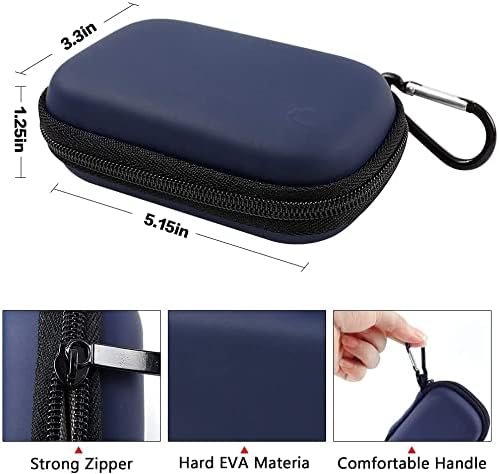 SSD Case for SanDisk Extreme Portable SSD & Extreme PRO, Hard Shell Protective Storage Bag with Carabiner, Fits 1TB 2TB 4TB 8TB External Solid State Drive for Business Travel (Blue)