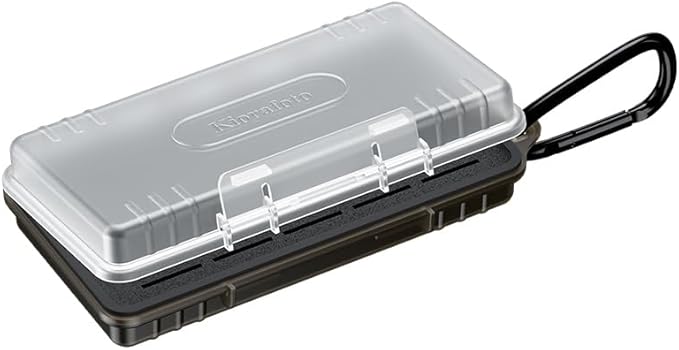 Kiorafoto Memory Card Case for SD Cards,40 Slots Durable Water-Resistant SD Card Holder Case for 40 SD SDHC SDXC Cfexpress Type A PSV PS Vita Camera Memory Cards Storage Organizer - Transparent