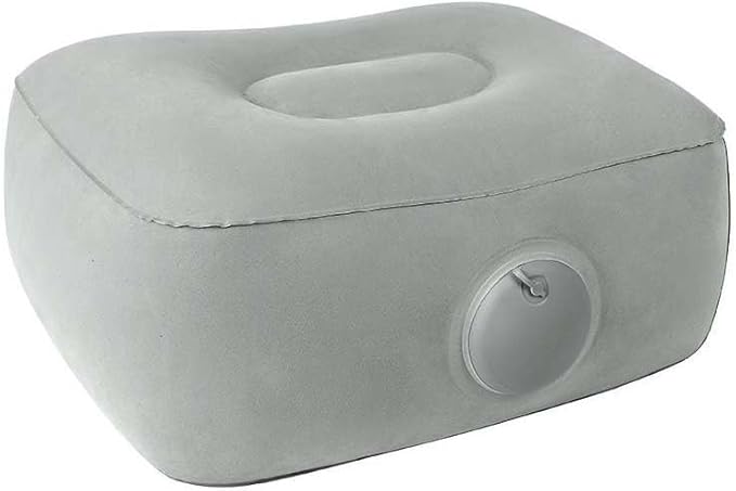 Car Foot Rest Pillow Leg Support Pad Cushion Inflatable Portable Under Seat Foot Rest for Kids Road Travel Rear Front Passager Seat Airplane Flying Long Air Plane Flight Train Traveling Truck