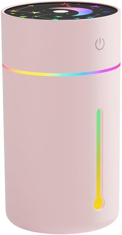 Minhe USB Portable For Mini Humidifier 320ML With Quiet Operation And Dual Spray Modes Featuring LED Night Light For Office, Bedroom, And Travel(Purple)