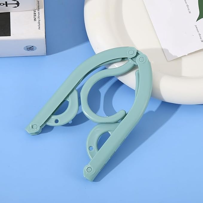 Portable Travel Hangers, Foldable Clothes Drying Rack, 6 Pack | Pastel Green, Pink, Blue, Collapsible Design, Cruise Ship, Plastic Material