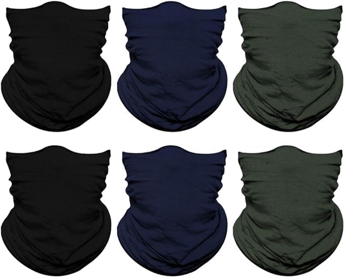 Neck Gaiter for Men Women Headwear Bandana Head Wrap Face Scarf Mask Cover Warmer Balaclava-Seamless & Versatile