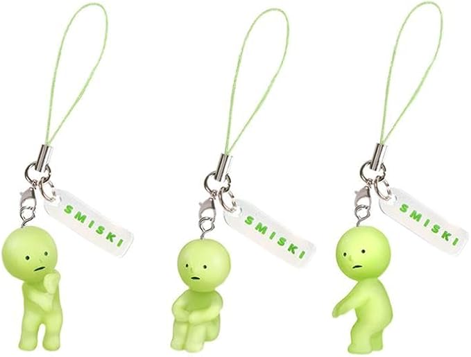 Smiski Strap Accessory - Series 1, Glow in The Dark Charm Accessory (1) Assorted Sealed Blind Box Original Mini Figure