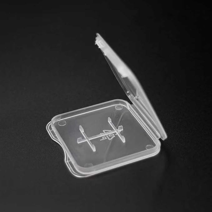 60 Pieces Plastic Memory Card Case Holder Micro TF Card Storage Box Case Holder, Clear