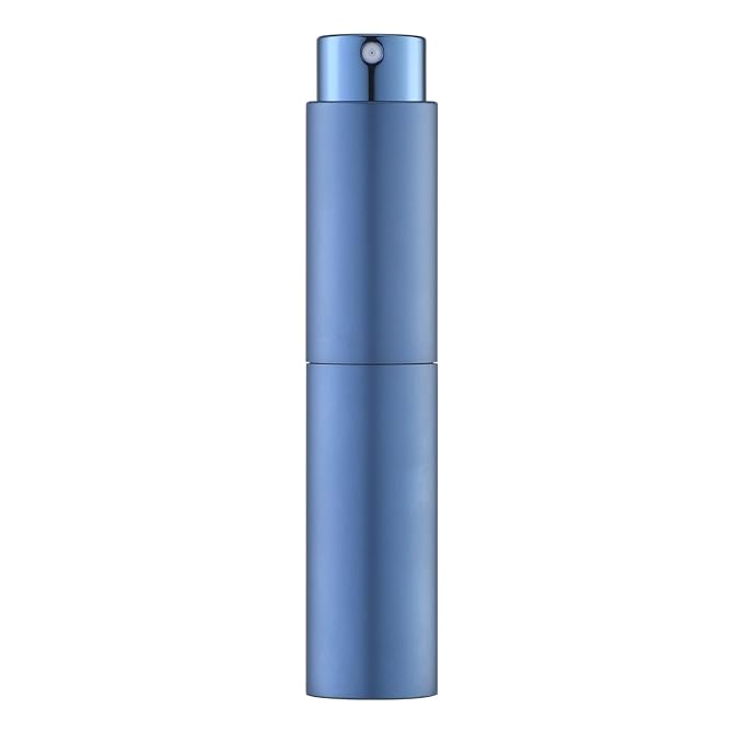 Tekson 10ml Travel Perfume Atomizer Refillable, Mini Cologne Spray Bottle Empty, Small Coffee Spray Bottle (Blue)