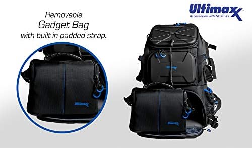 Ultimaxx Extra Large Camera DSLR/SLR Backpack for Nikon, Canon, Sony, Panasonic, Pentax, Olympus, and Fuji Cameras—an Outdoor Hiking/Travelling Backpack with 15.6 Laptop Compartment