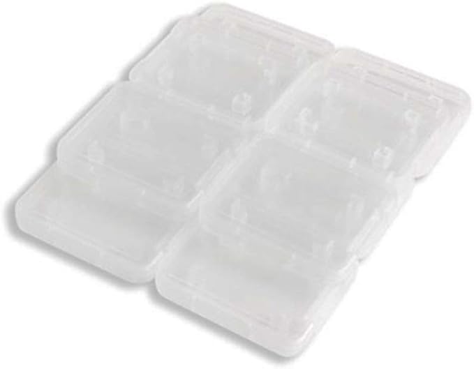Plastic Memory Card Storage Case Compatible with SD MMC/SDHC PRO Duo White (20 PCS)