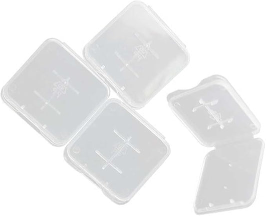 60 Pieces Plastic Memory Card Case Holder Micro TF Card Storage Box Case Holder, Clear