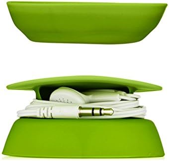 Budley - Tangle-Free Earphone/Earbud Case, Compact Storage System, Silicone (Lime, Set of 1)