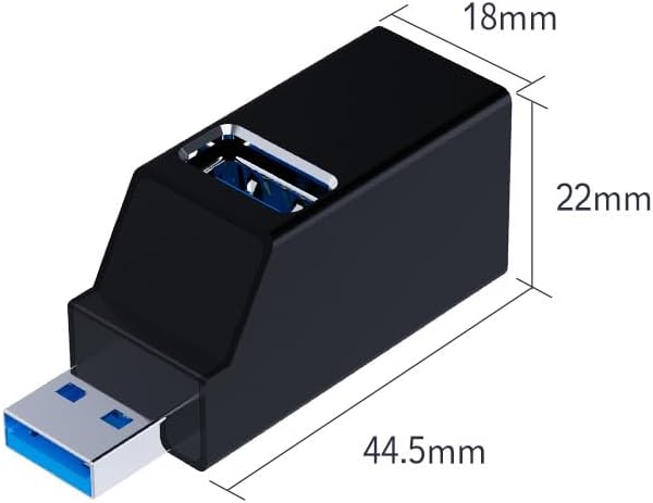 USB Hub,High Speed Mini USB 3.0 USB 2.0 HUB 3 Port Splitter (2 USB 2.0 zUSB 3.0) Distribution Adapter for PC Laptop MacBook Notebook USB Flash Drives