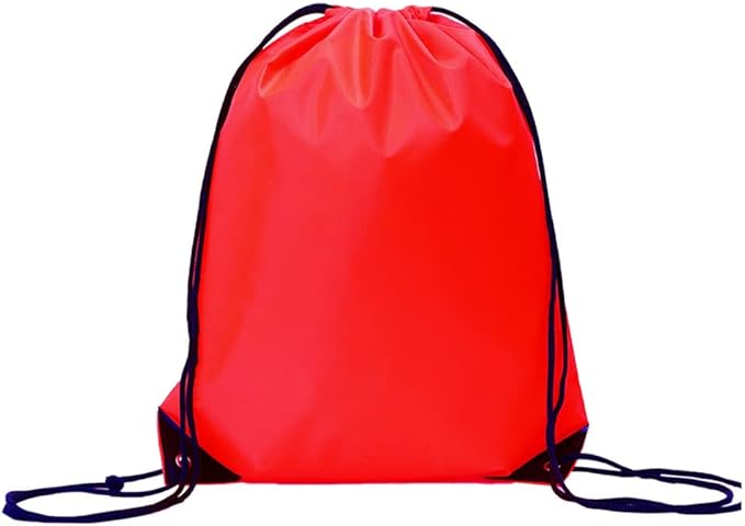 CODOBON 40 Pcs Drawstring Backpack Bulk Draw String Bags Cinch Polyester Bag for Gym Sport, Red