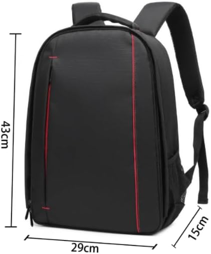Waterproof SLR/DSLR Camera Backpack Shoulder Bag Travel Case For Canon Nikon Sony Digital Lens (Large, Red)