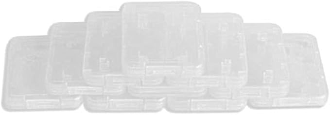 Plastic Memory Card Storage Case Compatible with SD MMC/SDHC PRO Duo White (10 PCS)