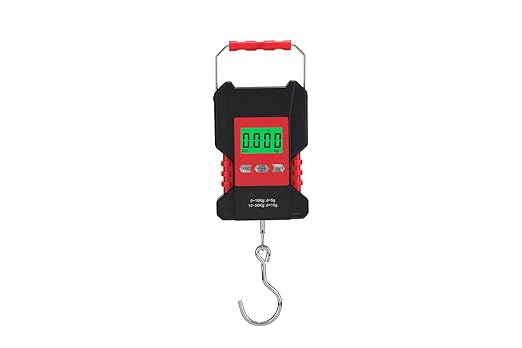 Klau Portable Rechargeable 50 kg / 100 lb Heavy Duty Waterproof Fish Scale Digital Hanging Scale Luggage Scale with Measuring Tape for Home Farm Hunting Outdoor