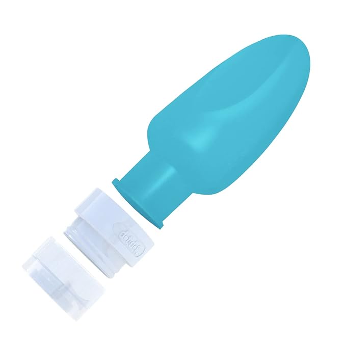 Dot&Dot Leak Proof Travel Bottles - Tubes for Liquid TSA Approved 1oz Silicone Toiletries Travel Shampoo & Conditioner Containers with Labels