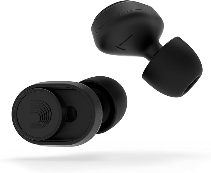 D'Addario dBud High Fidelity Earplugs with Two Volume Settings -12 dB and -24 dB - No Batteries or Charging - Concert Ear Plugs - Noise Reduction Ear Plugs for Musicians, Concerts, Festivals, Gifts