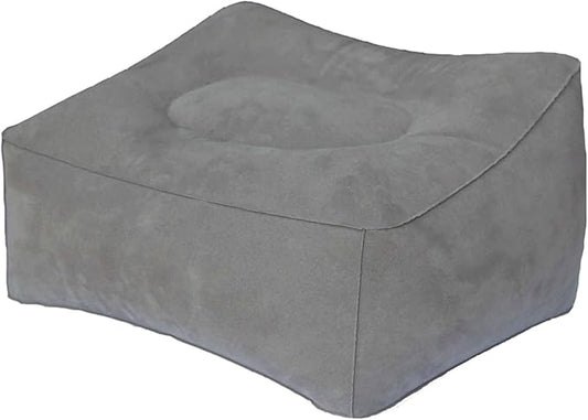 Inflatable Travel Pillow, Inflatable Travel Foot Rest Pillow, Leg Rest Pillow for Cars, Home, Office, Trains, Airplane, Grey
