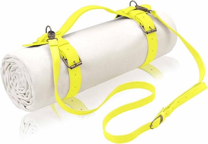 White Picnic Blanket & Beach Mat – Canvas, Machine Washable, Large 4’9” × 6’3”
