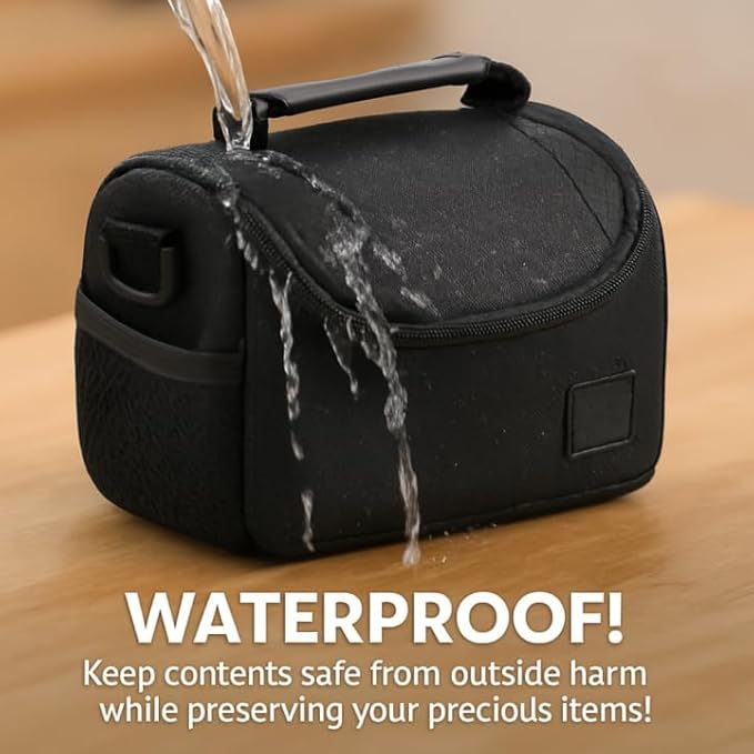Small Padded Camera Bag with Shoulder Strap – Compact DSLR & Mirrorless Camera Carrying Case, Lightweight Protective Crossbody Case