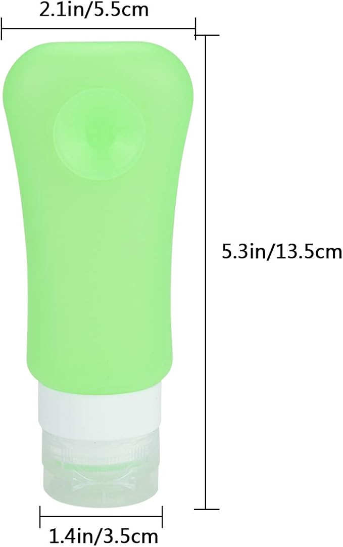 5 Pack TSA Approved Travel Bottles Sets, 3 Ounce Leakproof Silicone Toiletry Tubes Travel Containers Travel Size Bottles Portable Leakproof for Shampoo Lotion Toiletries
