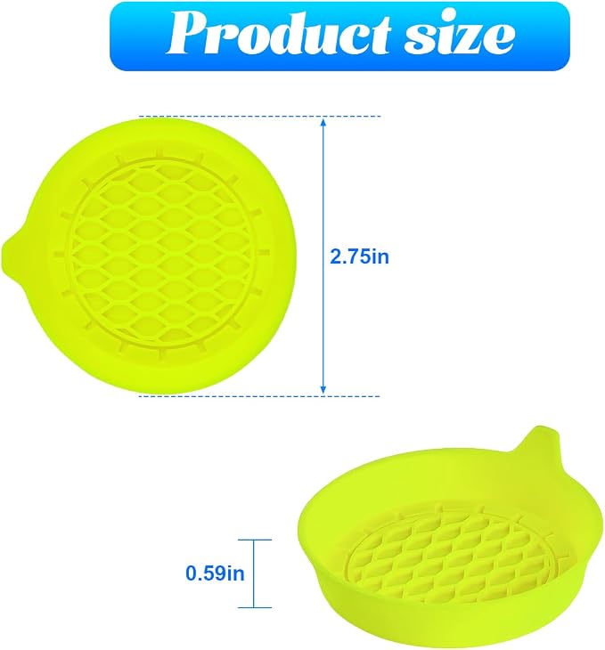 Zpana Bling Car Cup Holder Coaster, 2PCS Crystal Rhinestone Non Slip Waterproof Vehicle Insert Water Bottle Holder Pads, Shockproof Auto Interior Decorative Coasters (Fluorescent Yellow)