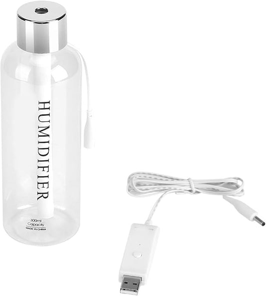 Milltrip Cool Mist Humidifier Portable Mini Humidifier, 300ml USB Water Bottle Humidifiers, Small Desktop Humidifiers for Bedroom Desk Car Travel Office Baby Home