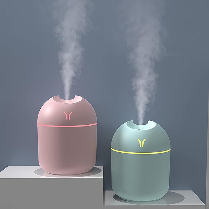 2 Mist Modes,Auto Shut-Off,Super Quiet,7 Color Nightlight Portable Mini Humidifier,Easy to Clean & Fill,USB Charging Travel Humidifier for Car Home Desktop Office