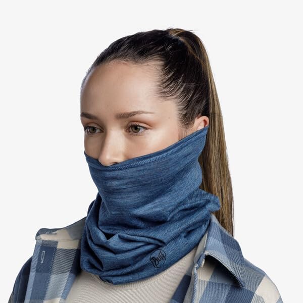 Buff Lightweight Merino Wool Neck Gaiter, 100% Ethically Sourced Wool,Versatile, Temperature Regulating Face Mask