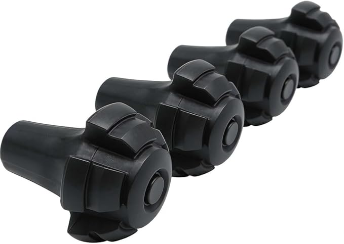 Walking Stick Tips Rubber 4pcs Trekking Pole Tips Replacement- Rubber Feet for Hiking Poles, Walking Sticks, Trekking Poles | Rubber Tip for Walking Sticks Hiking Trekking Poles Boot Tips Rubber Feet