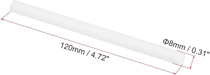 PATIKIL Humidifier Cotton Filter Sticks, 10 Pcs Refill Sticks Filter Wicks Replacement for USB Mini Humidifiers Portable Diffuser (4.72'' x 0.31''), White