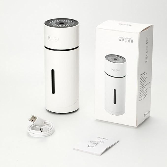 Dog Humidifier, Portable USB Rechargeable Desktop Humidifier with Night Light & Timer, Quiet Mini Humidifiers for Bedroom, Office, Travel & Car